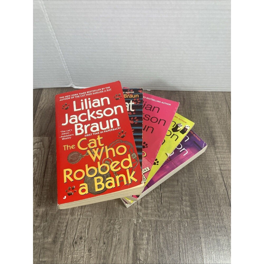 Lilian Jackson Braun Cat Who Mystery Series Book Lot of 5 PB Cozy Crime Fiction - Picture 5 of 8